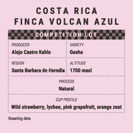 Costa Rica Finca Volcan Azul Competition Lot